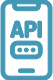 Icon depicting API